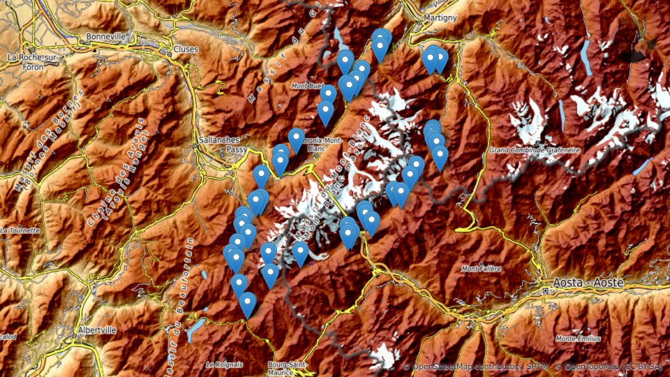 Map of Mountain huts and where to stay on the Tour du Mont-Blanc, stage by stage (and how to book them) — Altimood